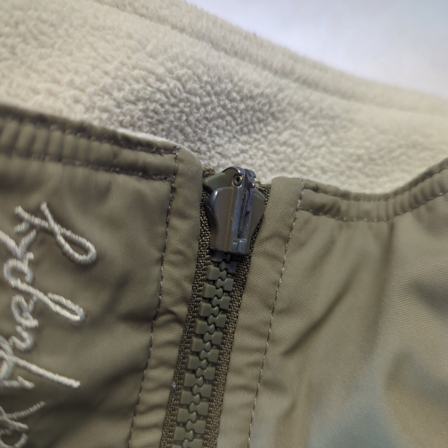 Jack Murphy Vintage Y2K 00s Beige White Reversible Fleece Jacket Women UK 12