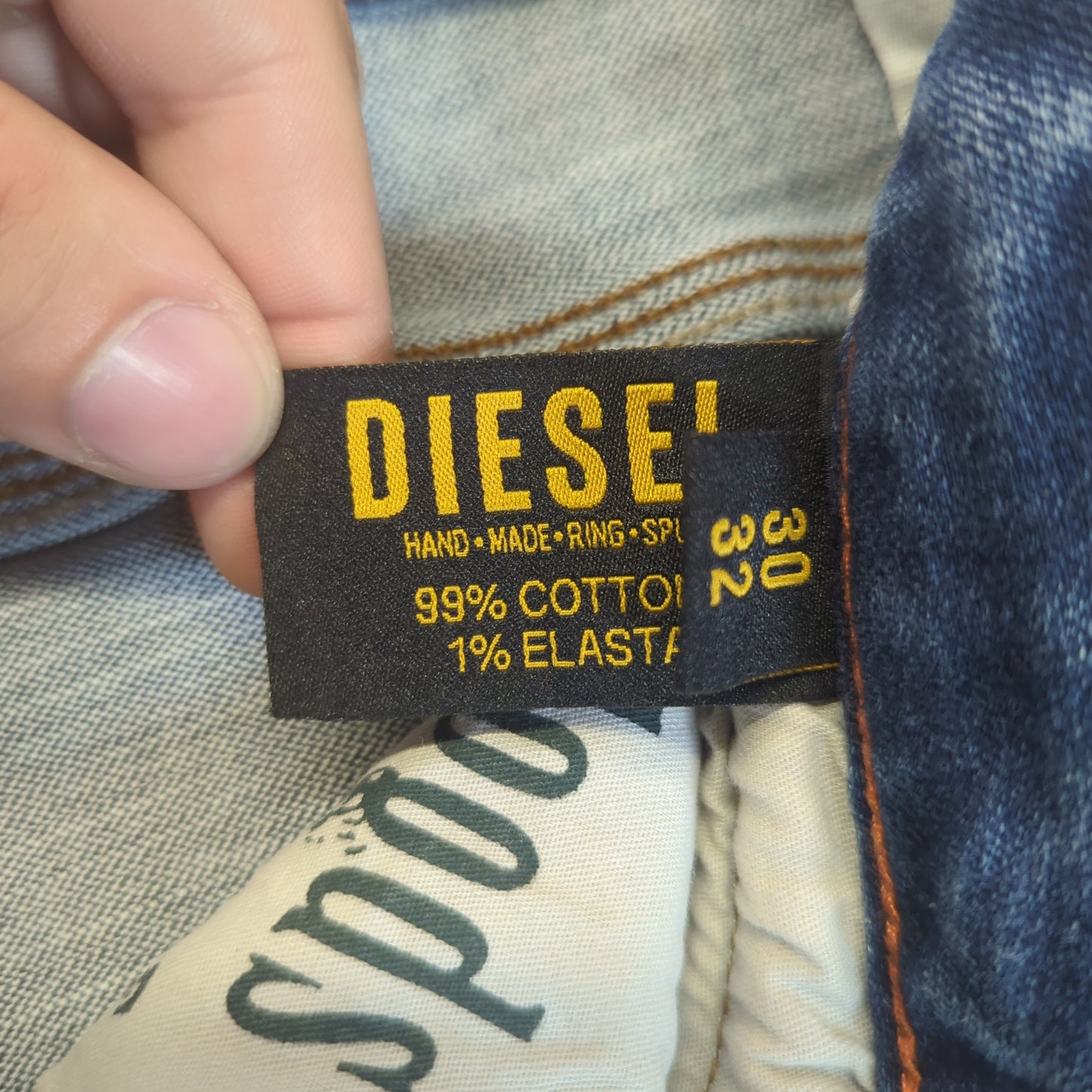 Diesel Bronx Stretch Skinny Blue Denim Jeans Men W30 L32