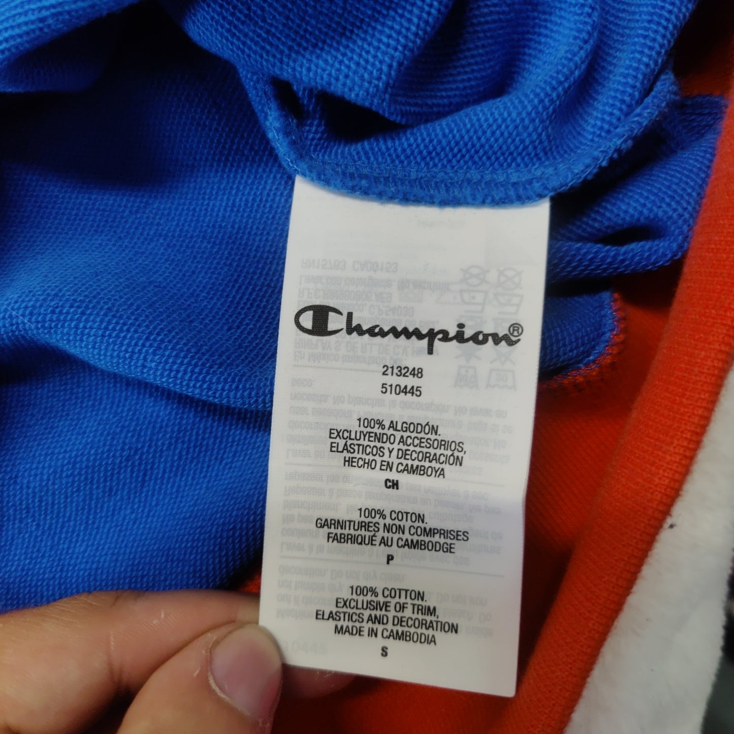 Champion Vintage 90's Blue Pullover Sweatshirt Men Size Small