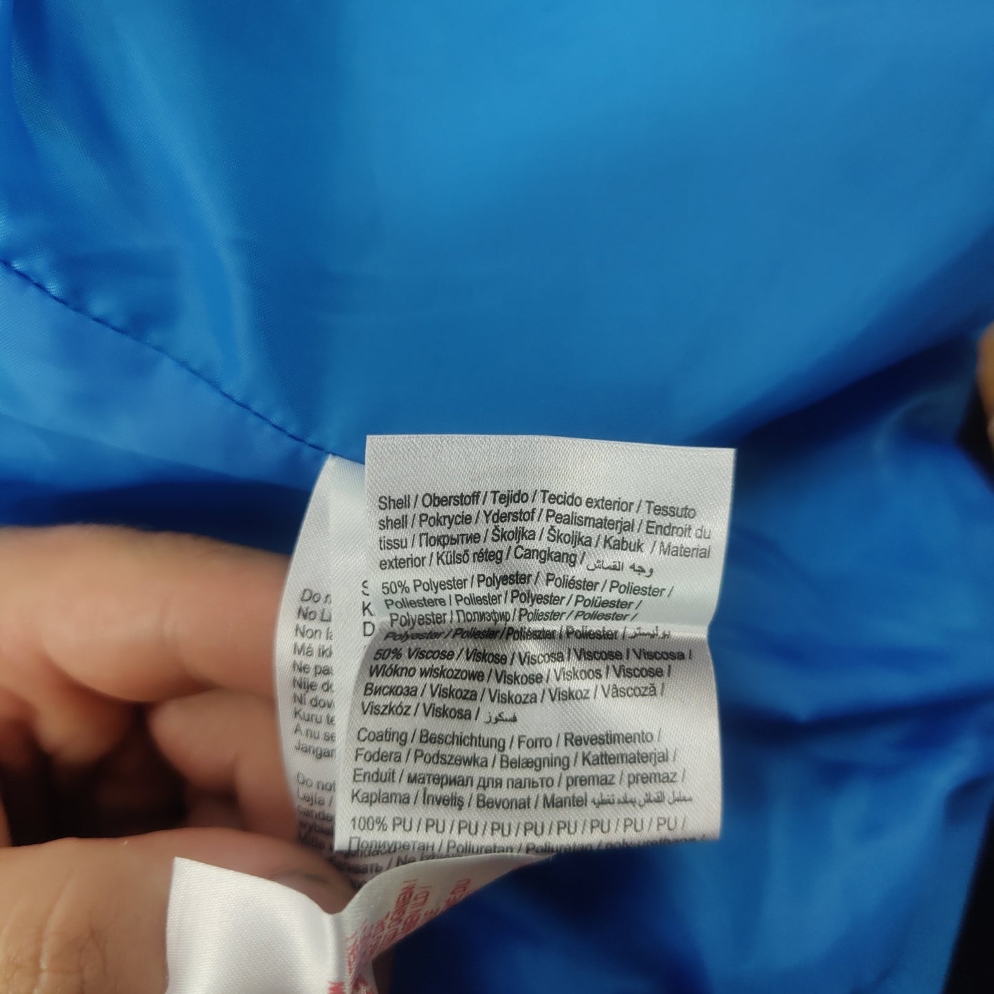 Vero Moda Blue Motorcycle Biker Faux Leather Jacket Women Size Large NWT