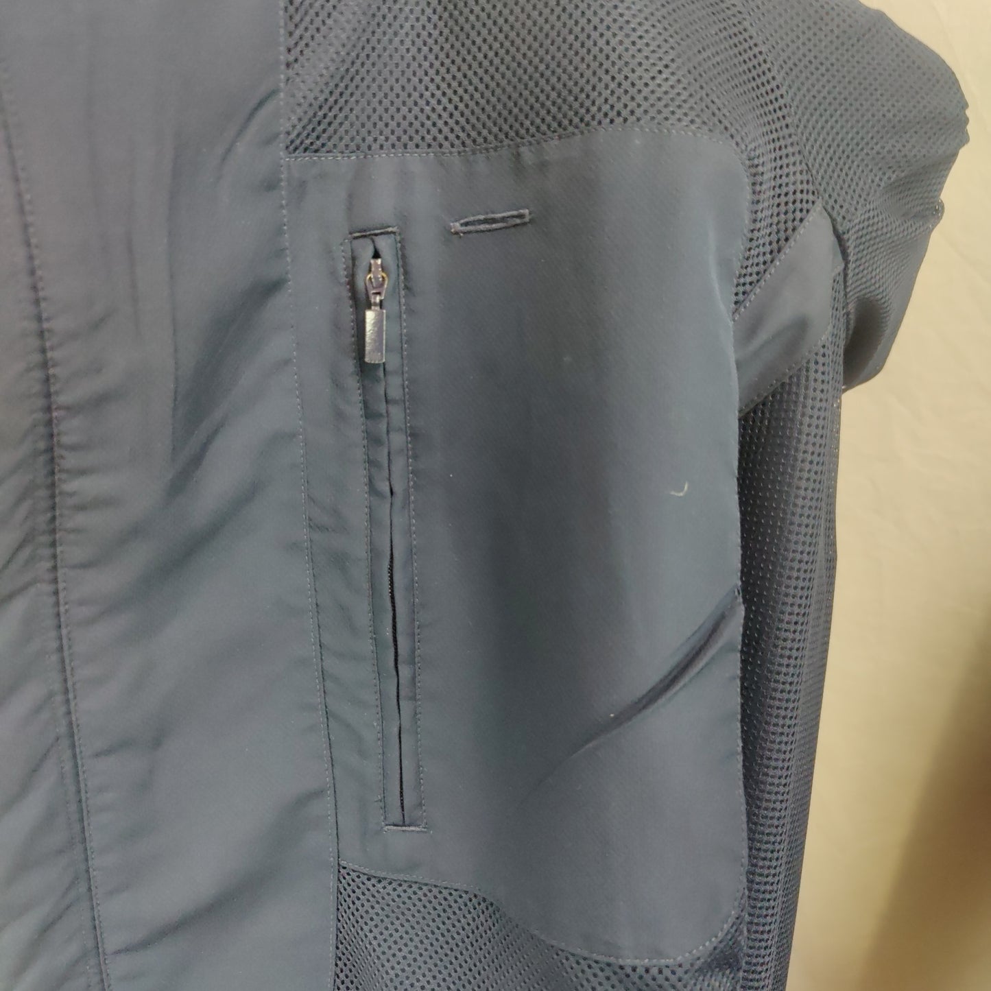 Adidas Vintage Blue Navy Windbreaker Track Jacket Men Size Medium