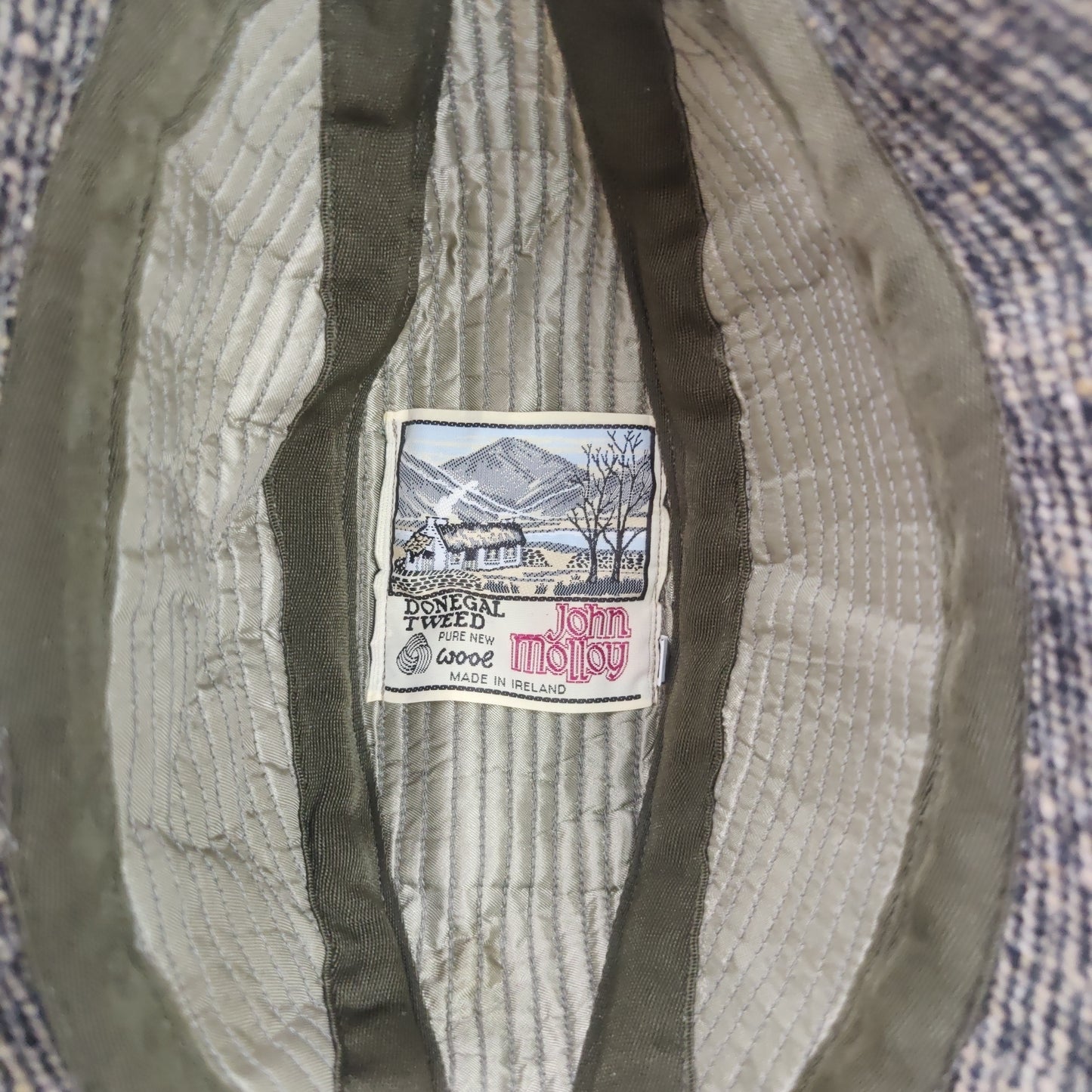 John Molloy Vintage Irish Donegal Tweed Fishing Bucket Hat Men One Size