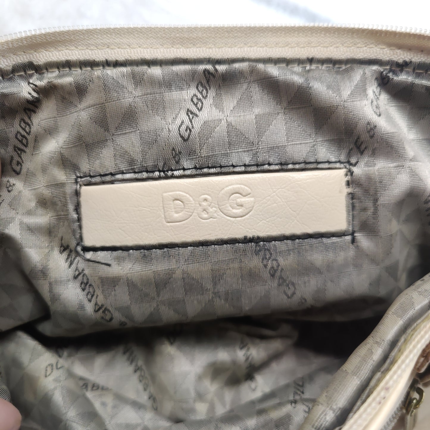 Dolce & Gabbana Vintage White Leather Handbag Shoulder Bag Women