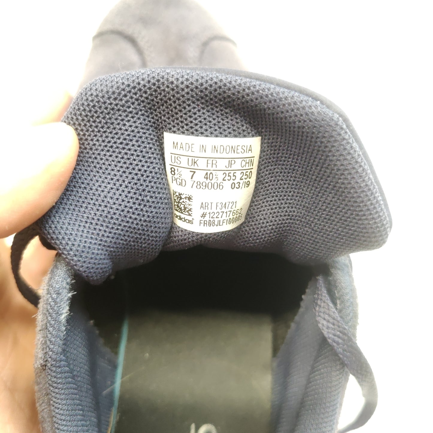 Adidas VL Court 2.0 Navy Blue Leather Suede Trainers Sneaker Shoes Men UK 7