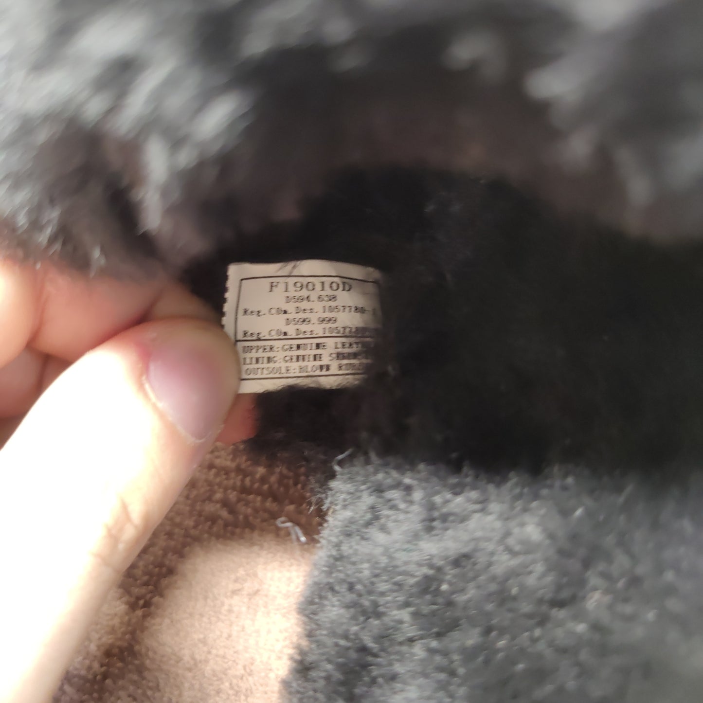 Ugg Black Fur Flat Slip-On Slopes Slippers Silder Men UK 10 EU 43