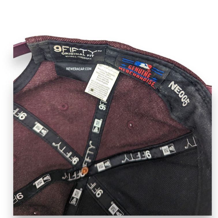 9FIFTY Los Angeles Burgundy Snapback Hat Men Small/Medium