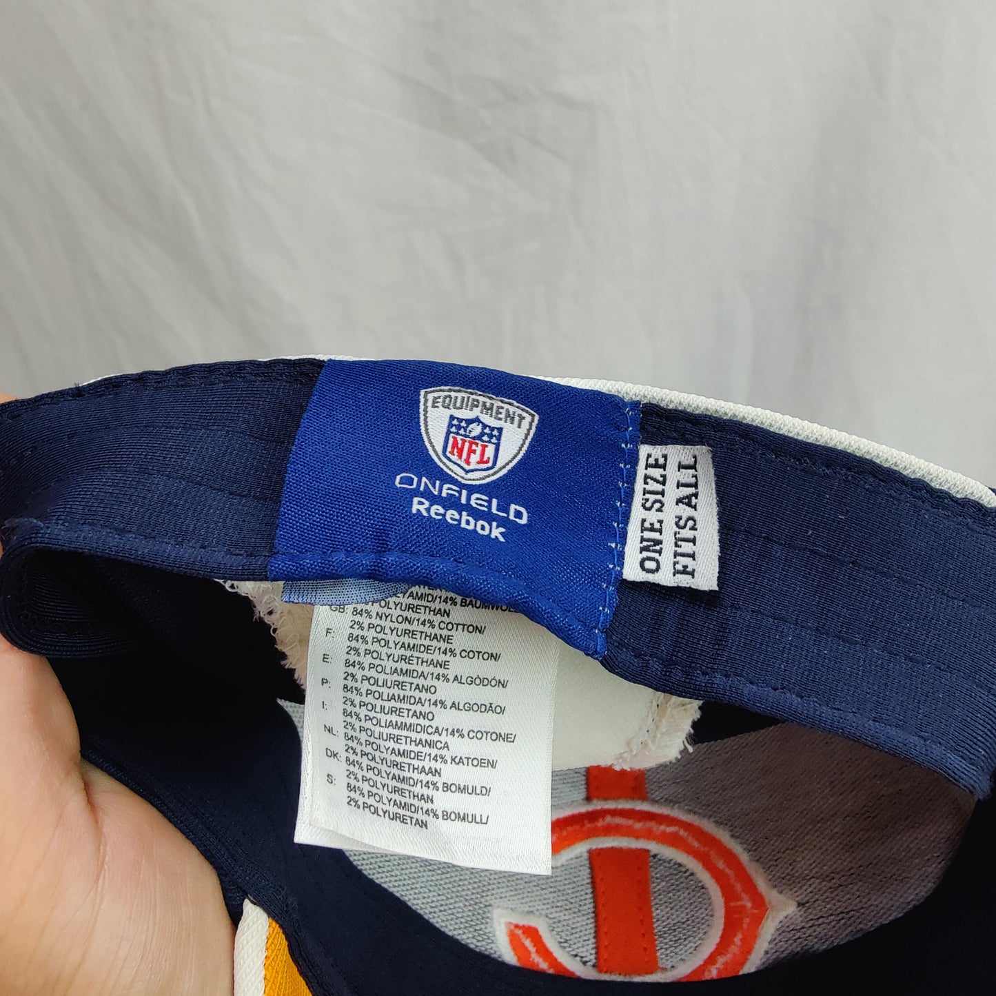 Reebok Chicago Bears NFL Blue/White Baseball Cap Men One Size