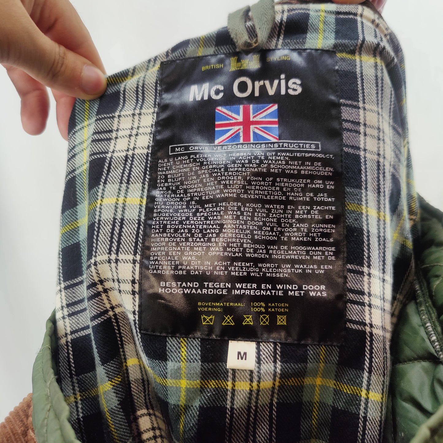 MC Orvis Vintage Wachs-Wetterjacke Green Waxed Hunting Fishing Jacket Men Medium