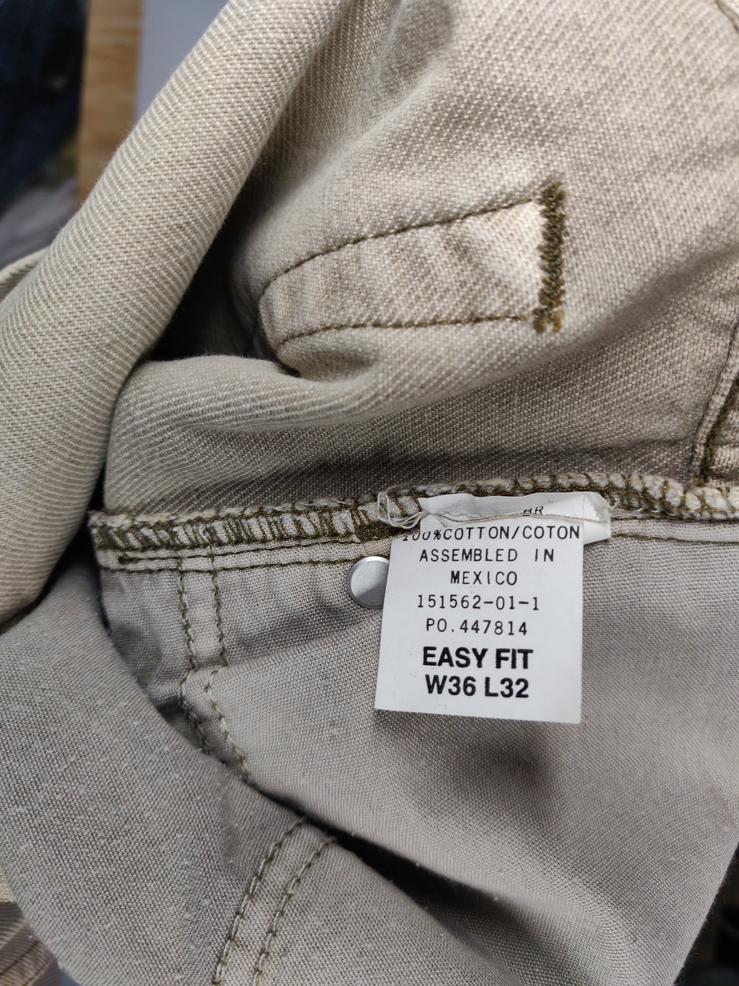 Gap Vintage Beige Easy Fit Tapered Jeans Men Size W36/L32