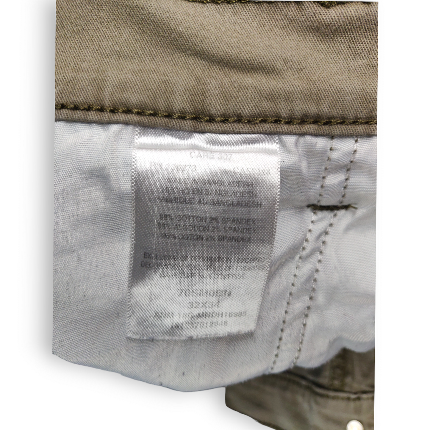 Wrangler Vintage Beige Regular Tapered Cargo Stretch Trousers Men Size W32/L34