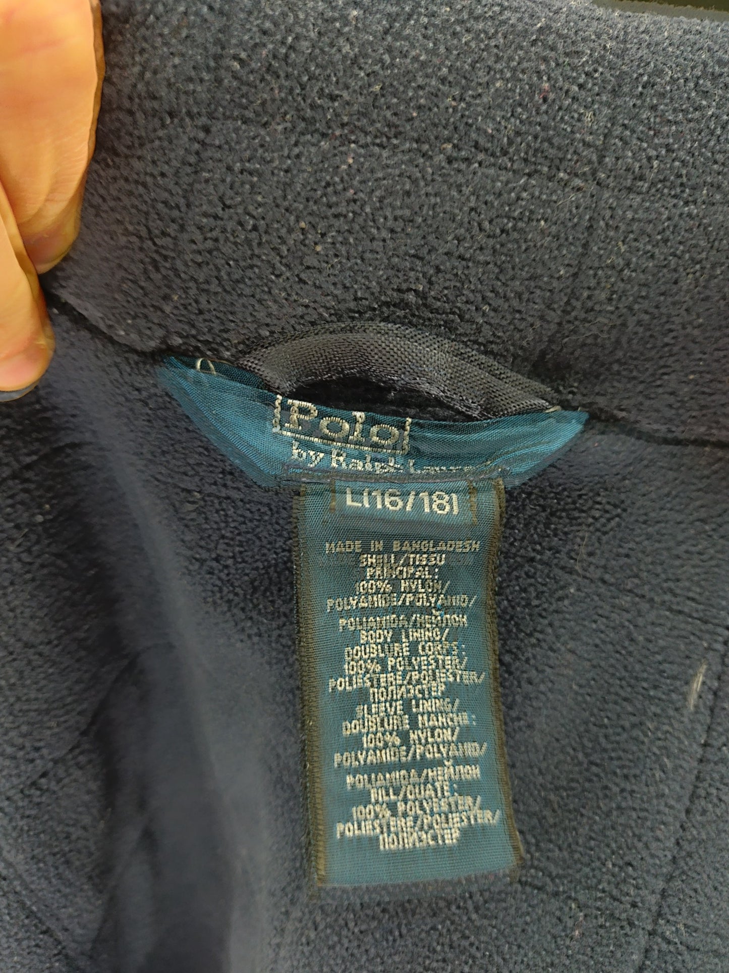 Polo Ralph Lauren Navy Windbreaker Jacket Women Size Large