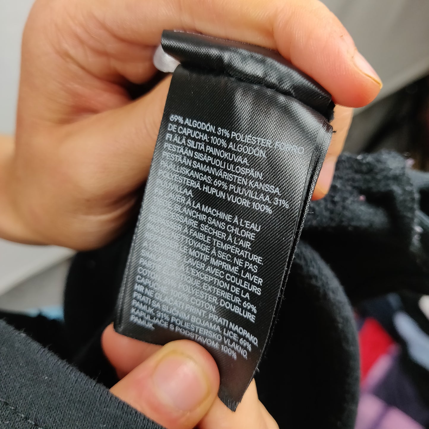 H&M Disney Mickey Mouse & Friends Black Pullover Dress Hoodie Women Size Small