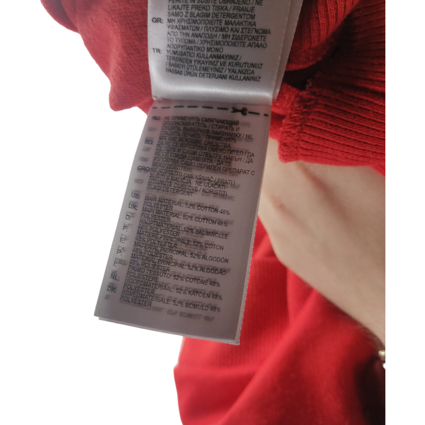 Adidas Red Block Core Crew Neck Pullover Sweatshirt Men Size Large