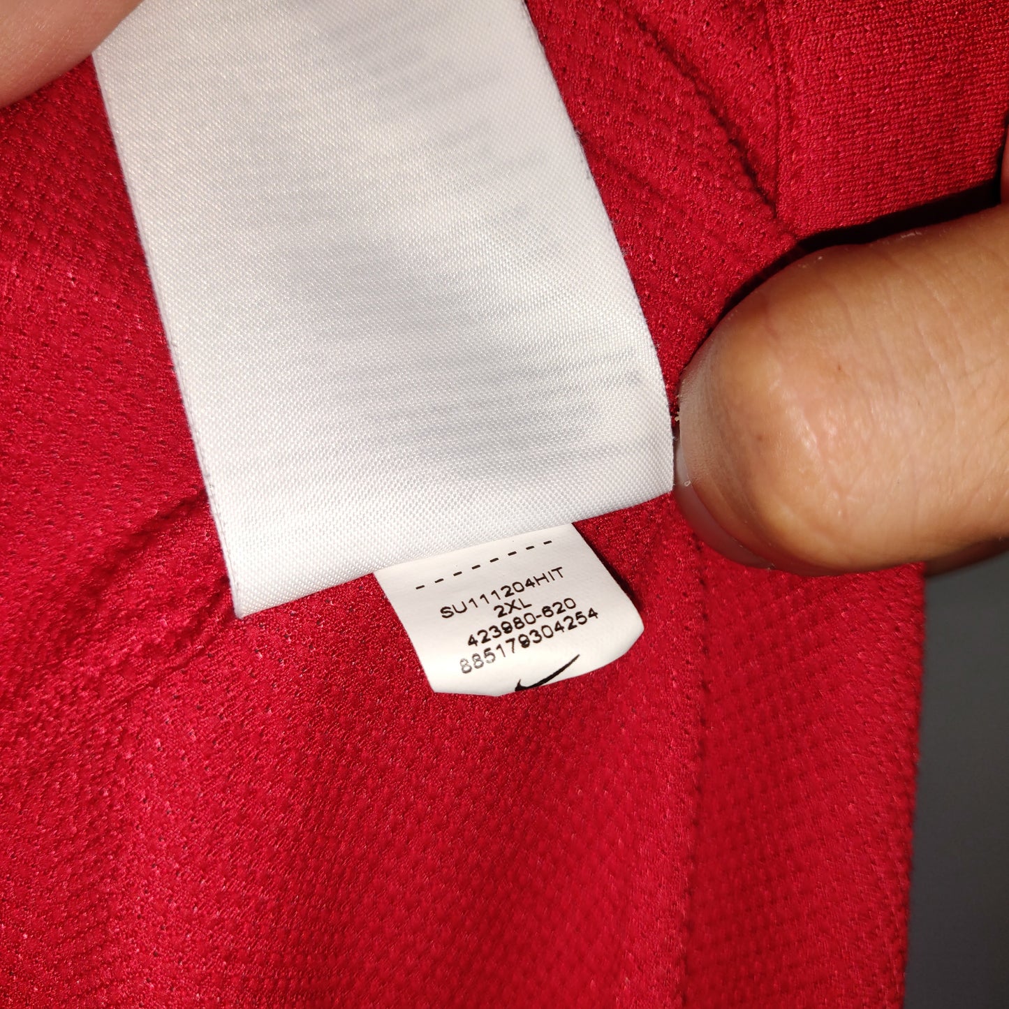 Arsenal Nike 2011/12 Home Football Red Shirt Jersey Men Size 2XL ~ 423980-620