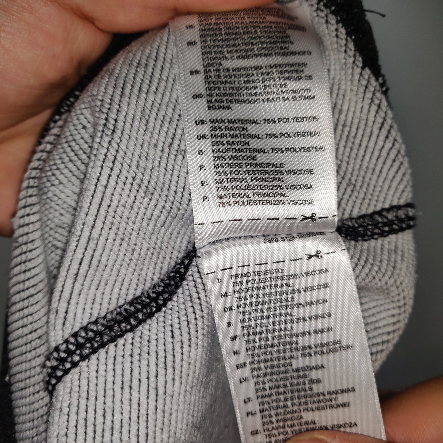 Adidas Sport Essentials Climalite Grey 3 Stripes Crew Neck Sweatshirt Men Size Large