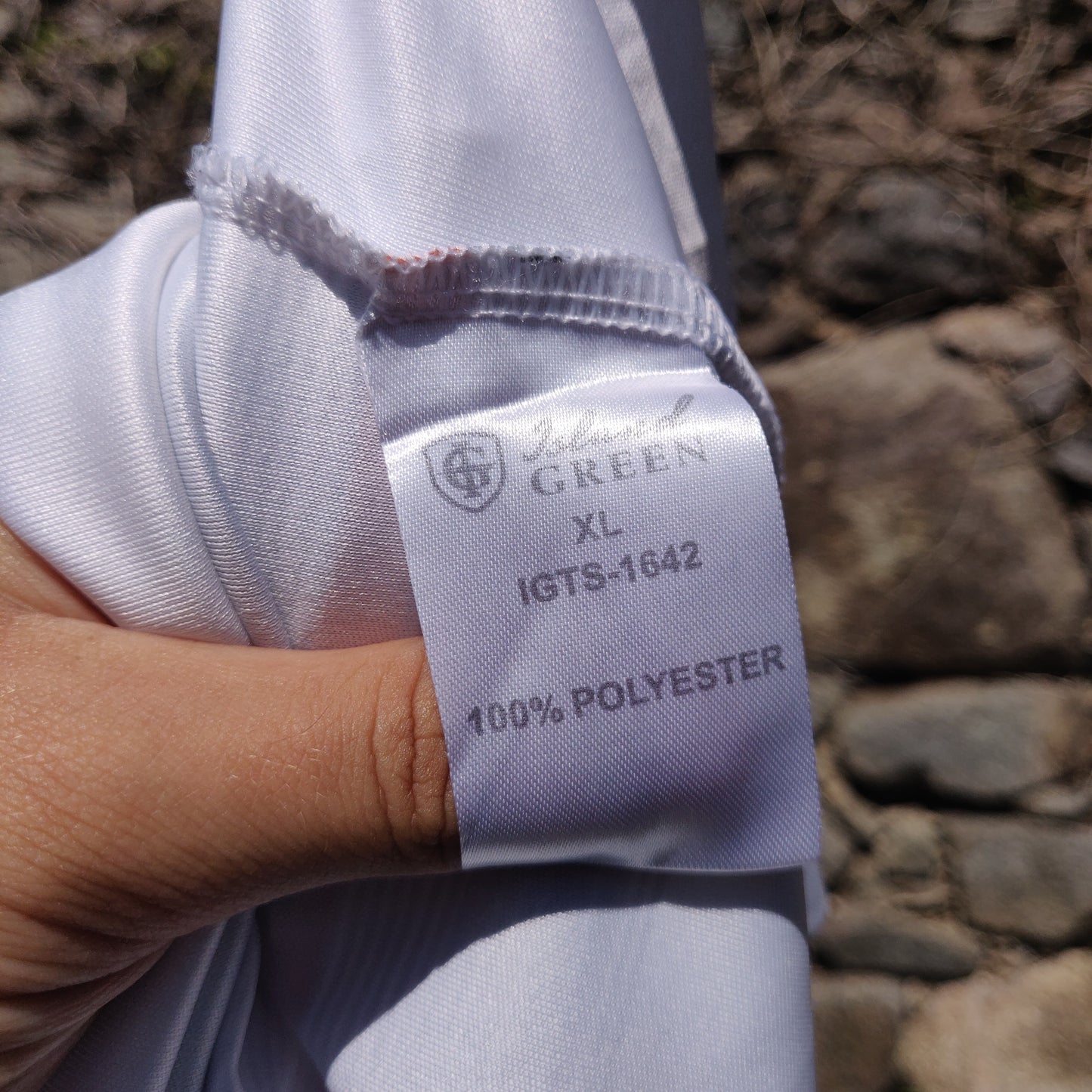 Island Green White Classic Fit Short Sleeve Golf Striped Polo Shirt Men Size XL