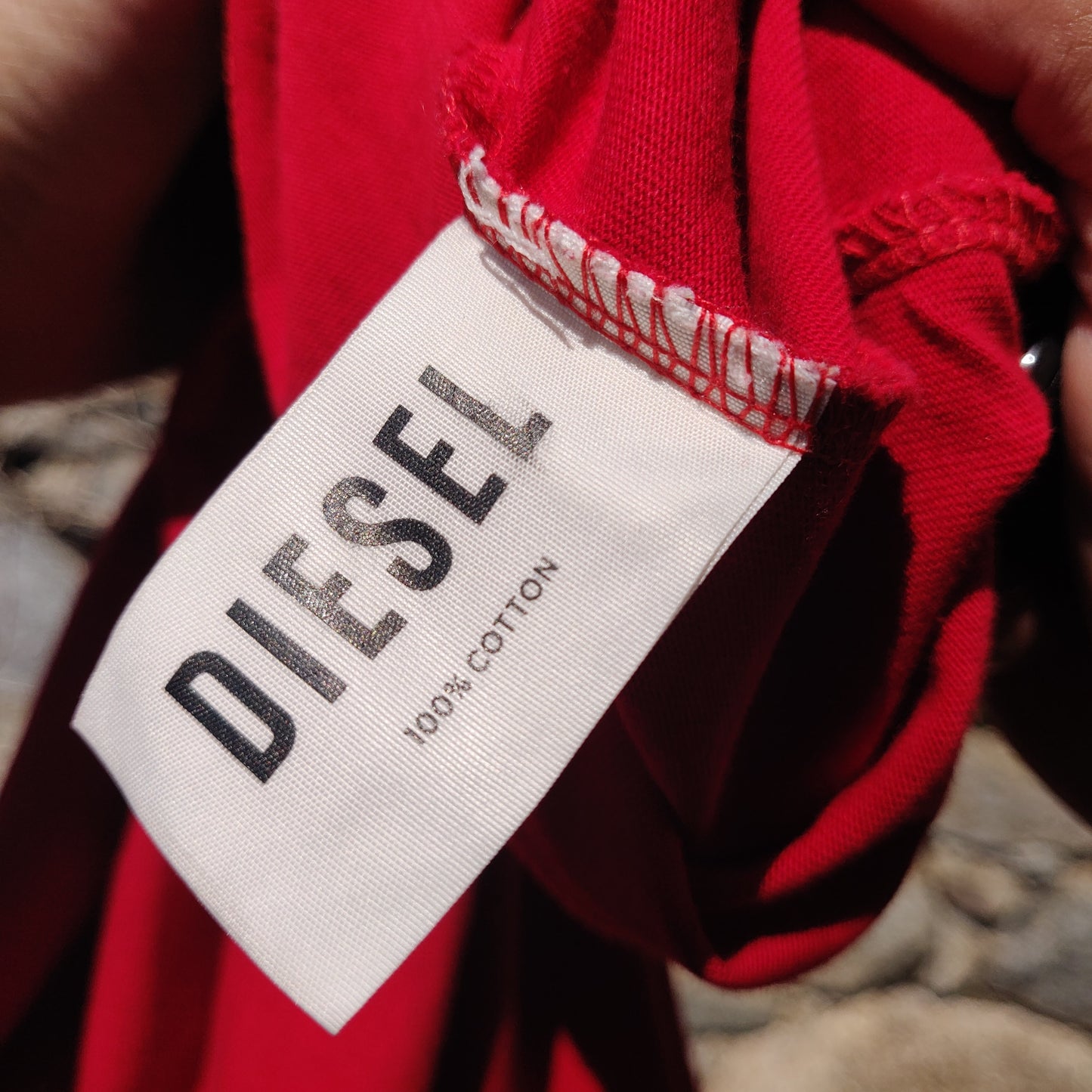 Diesel Jeanswear Dept Red Short Sleeve T-shirt Men Size Large
