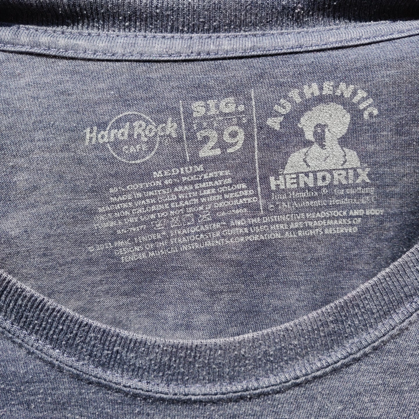 Hard Rock Cafe Key West Jimi Hendrix Sig Series 29 Grey T-Shirt Men Size Medium