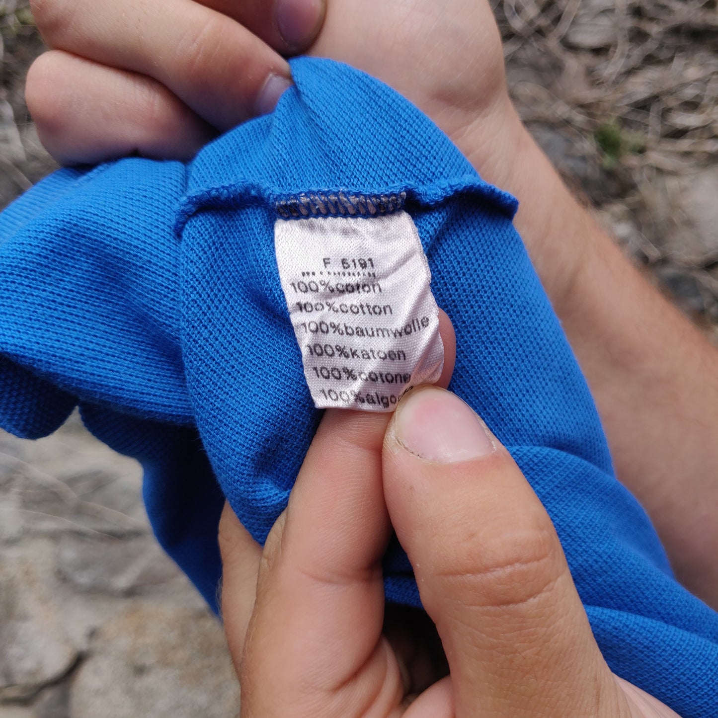 Lacoste Blue Short Sleeve Half Button Golf Tennis Cotton Polo Shirt Men Size XL / 6