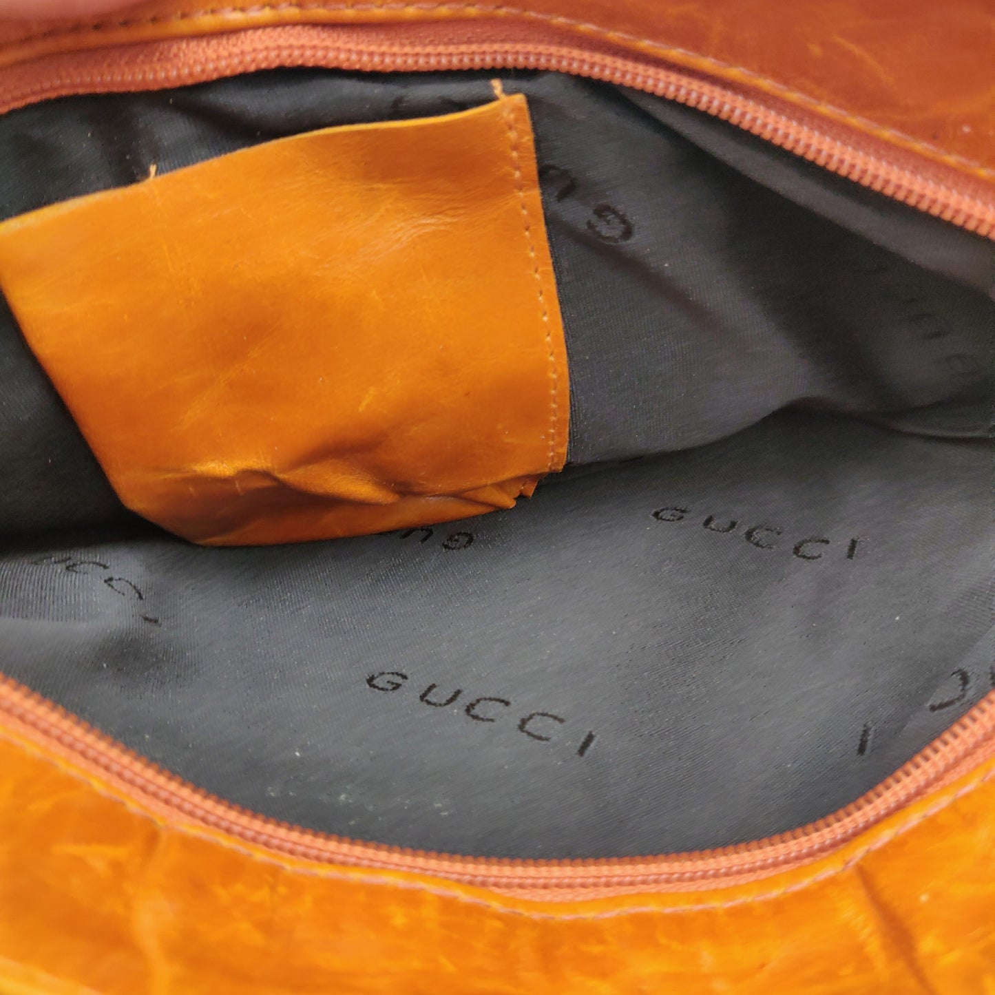Gucci Vintage Brown Leather Shoulder Bag Handbag Women