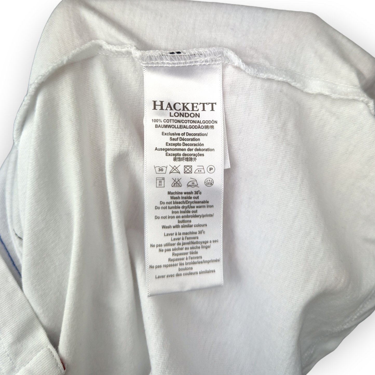 Hackett G8-59 White Aston Martin Racing Long Sleeve Polo Shirt Men Small