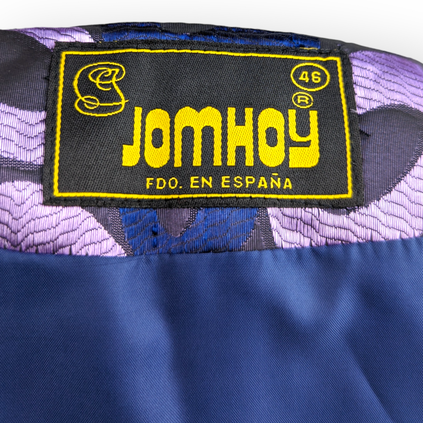 Jomhoy Blue Purple Floral 3 Piece Suit Blazer Jacket Top Skirt Dress Women Size 46