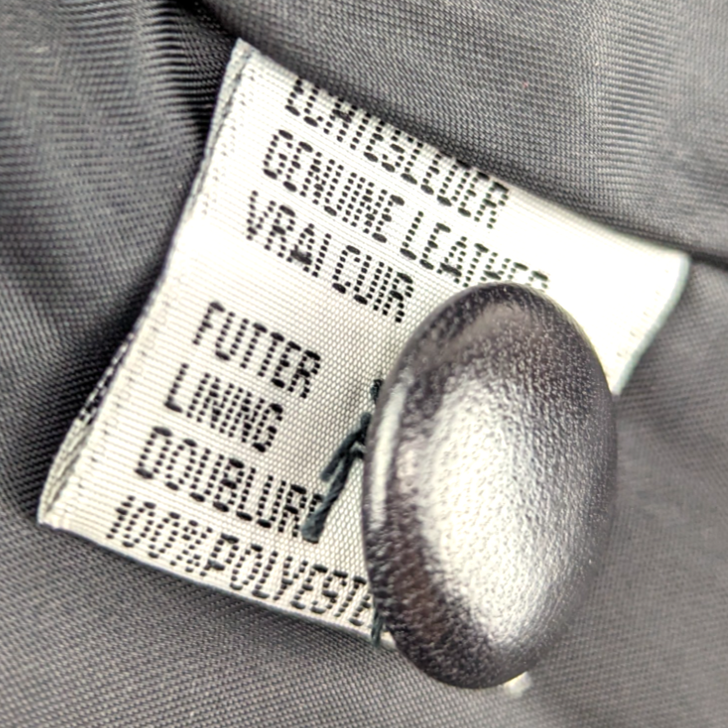 IV Quattro Stagioni Vintage Black Leather Coat Jacket Fur Collar Women UK 14