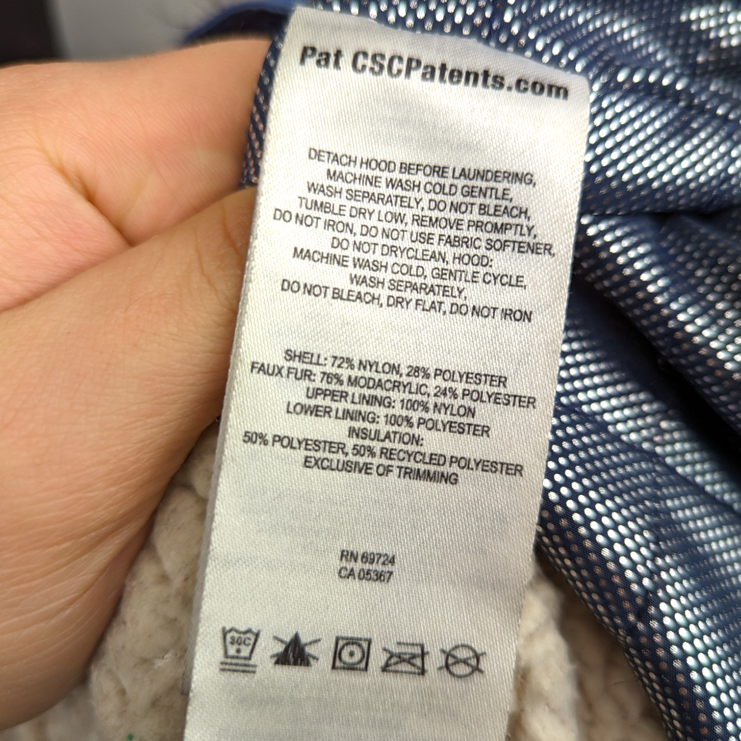 Columbia Sportswear Blue Ski Jacket Rain Coat Faux Fur Trim Women Small