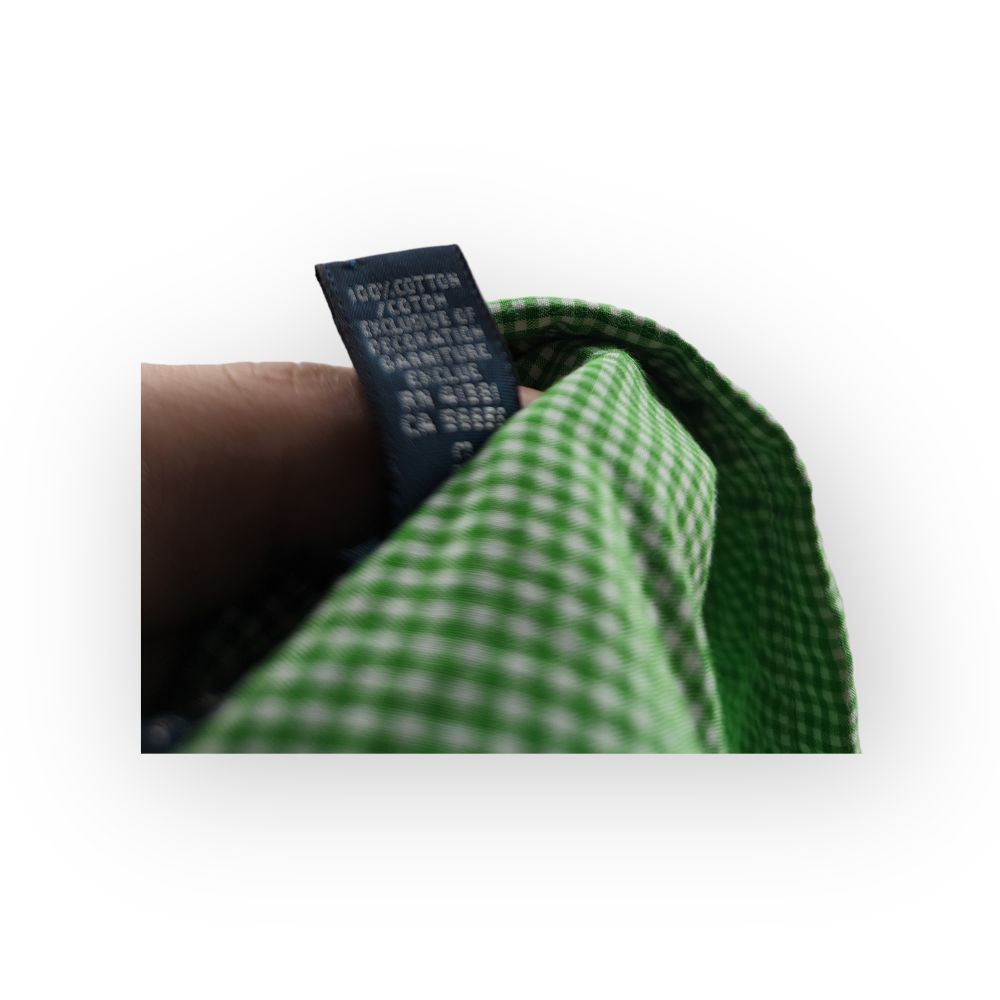 Ralph Lauren Green Long Sleeve Gingham Dress Shirt Men Size XL