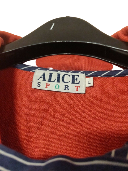 Alice Sport Orange Half-Zip Sweatshirt Women Size Large