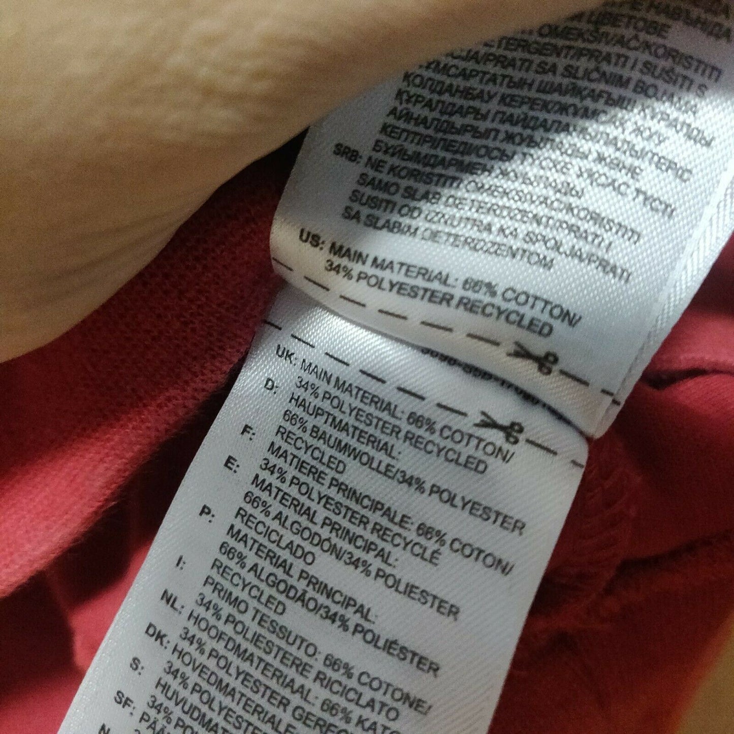 Adidas Red 3 Stripes Sweatshirt Long Sleeve Women Size UK 10