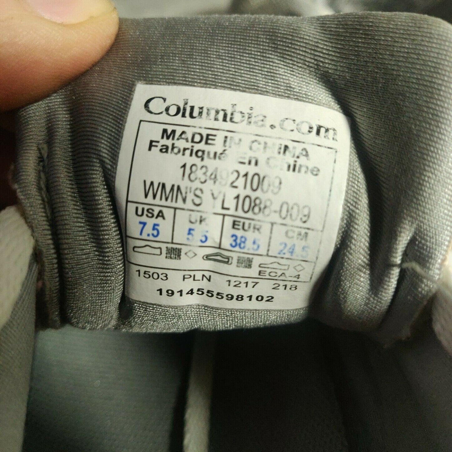 Columbia Bloomingport Grey Training Shoes Women Size 5.5