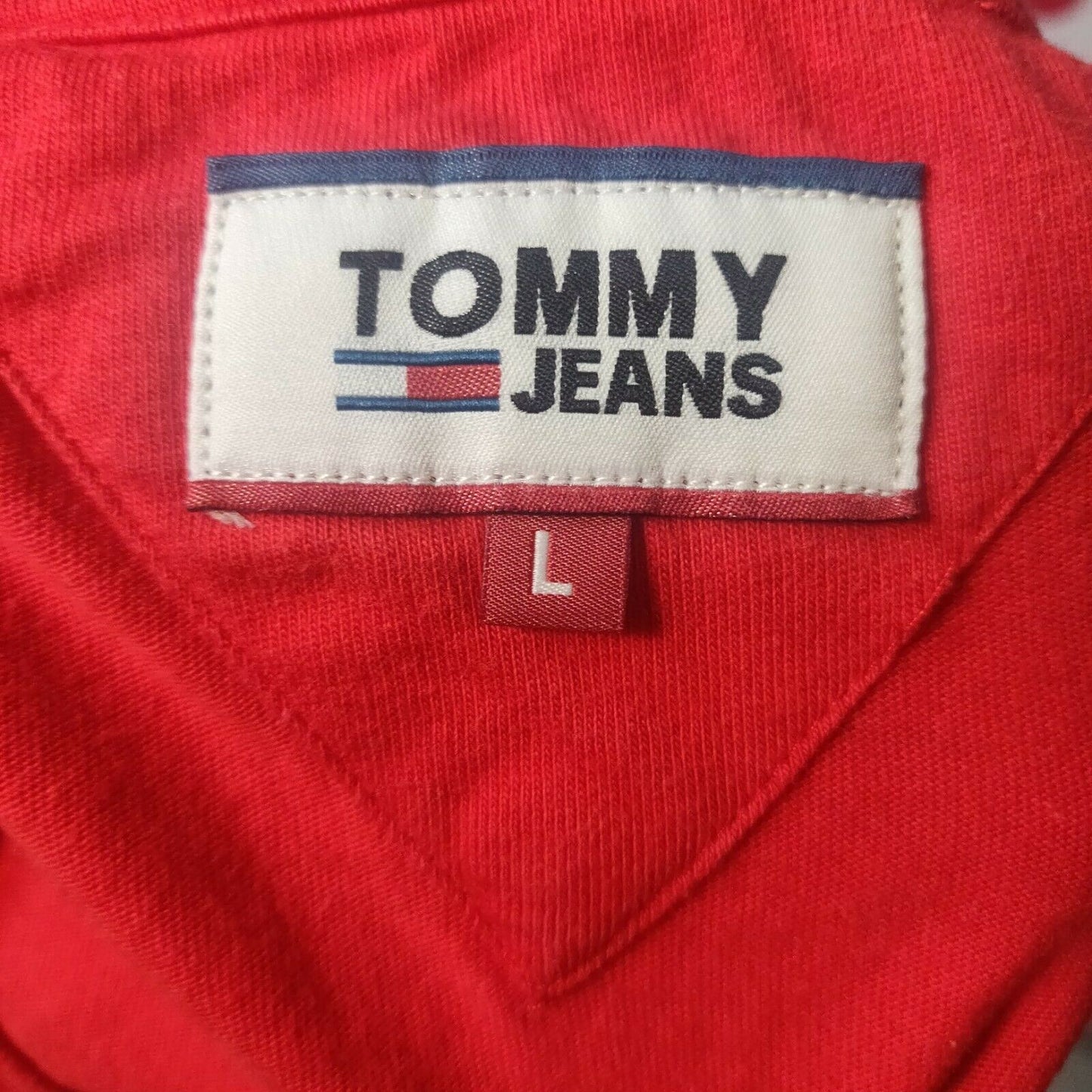 Tommy Hilfiger Red T-shirt Short Sleeve Men Size Large