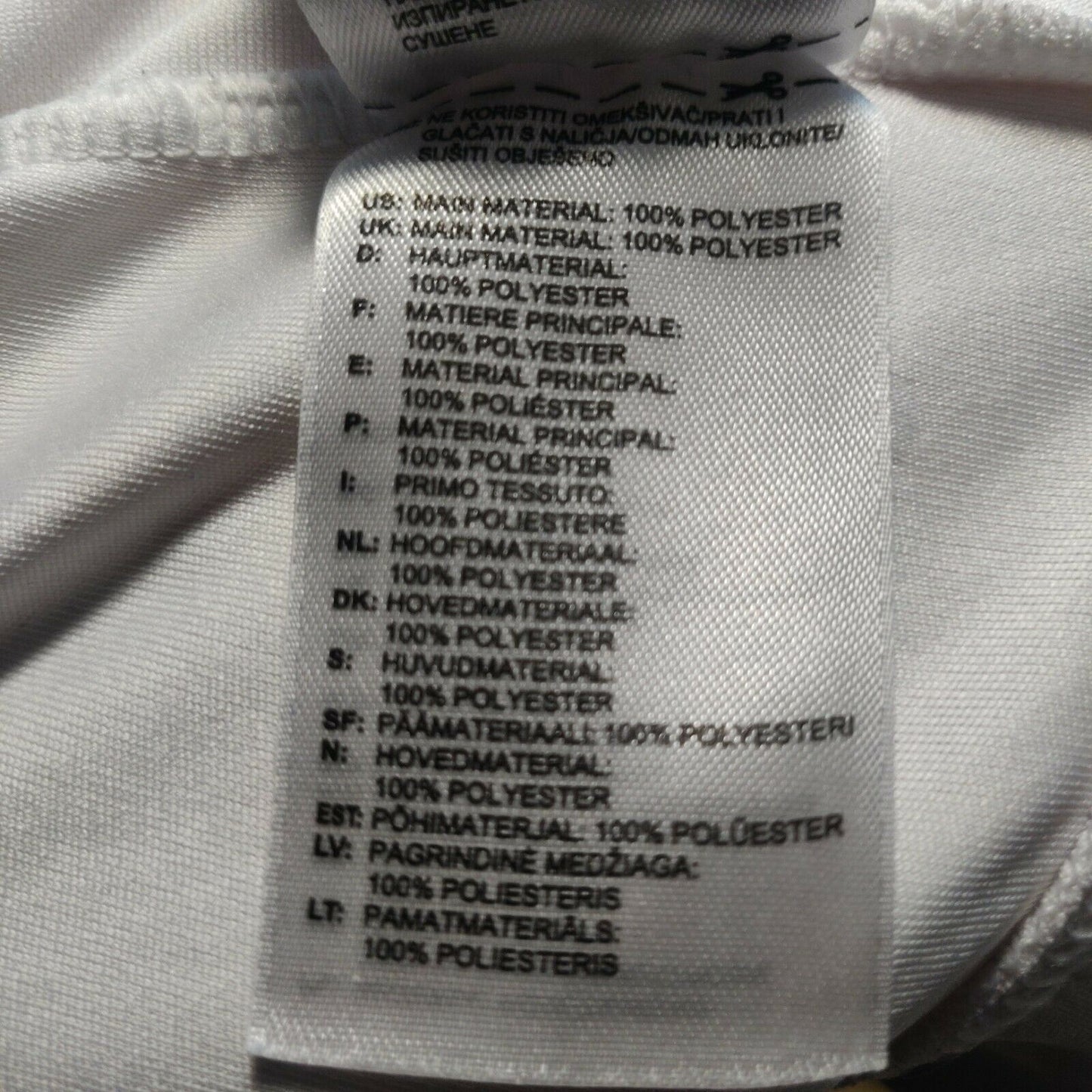 Manchester United 2016 White Adidas Jersey Short Sleeve Men Size Medium