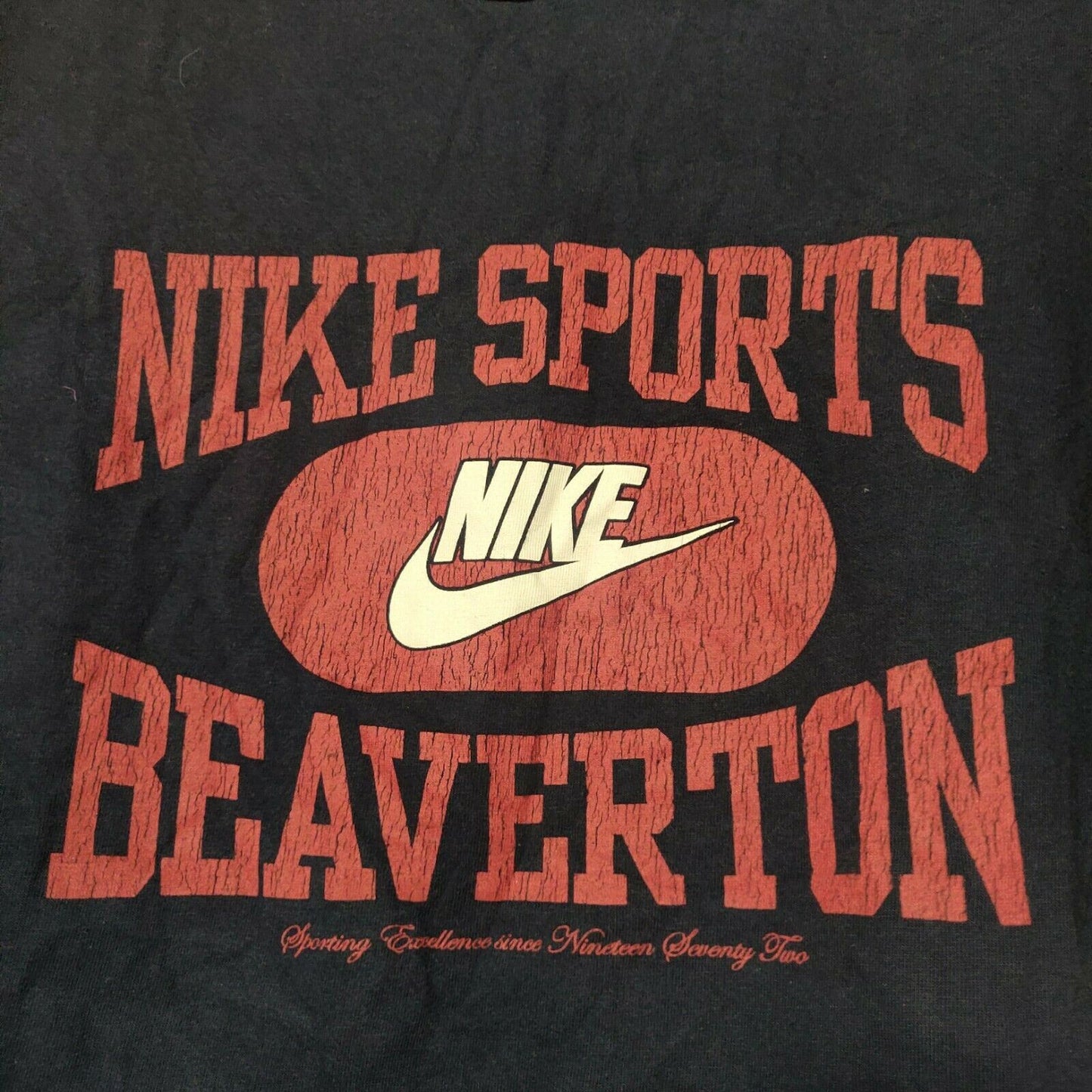 Nike Vintage Sports Beaverton Navy T-Shirt Men Size Small