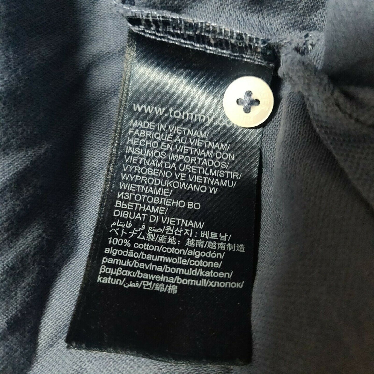 Tommy Hilfiger Blue Regular Fit Polo Shirts Men Size Medium