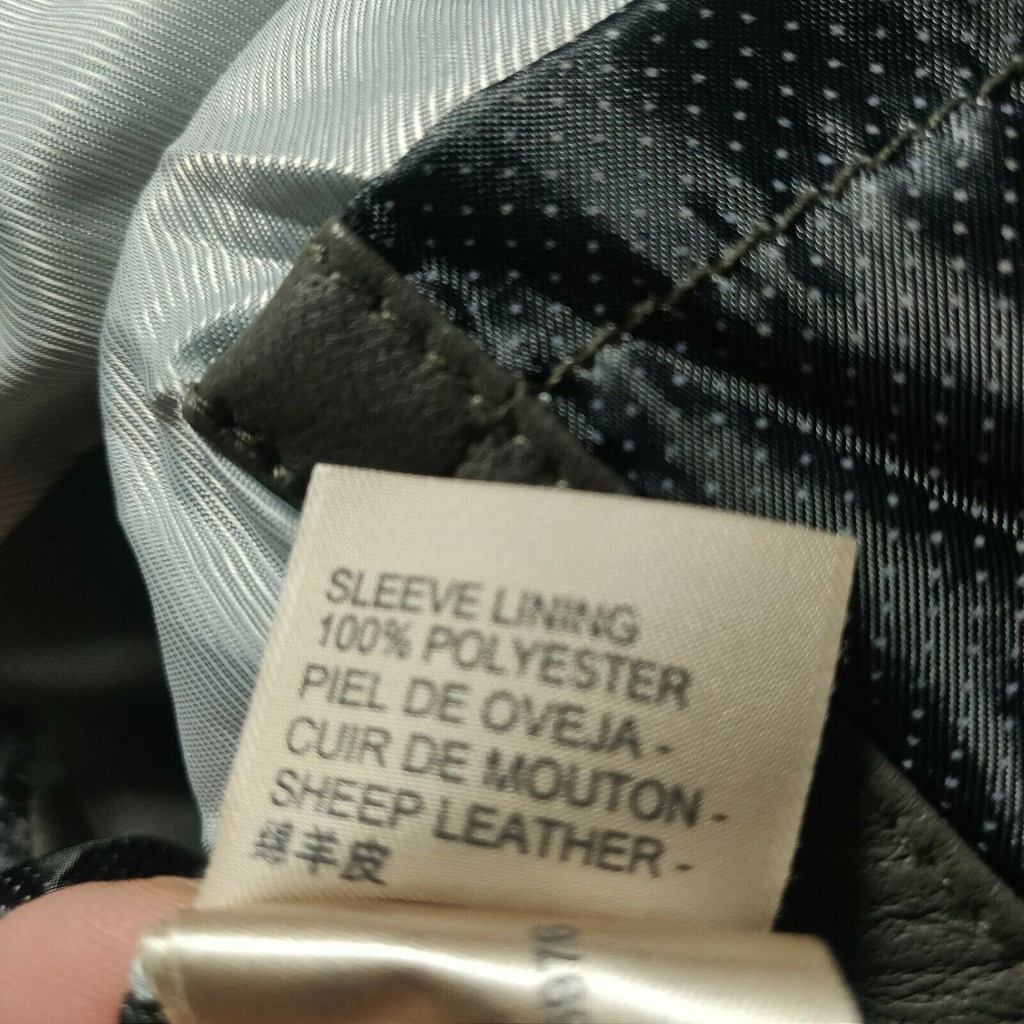 Massimo Dutti Grey Leather Jacket Women Size XS