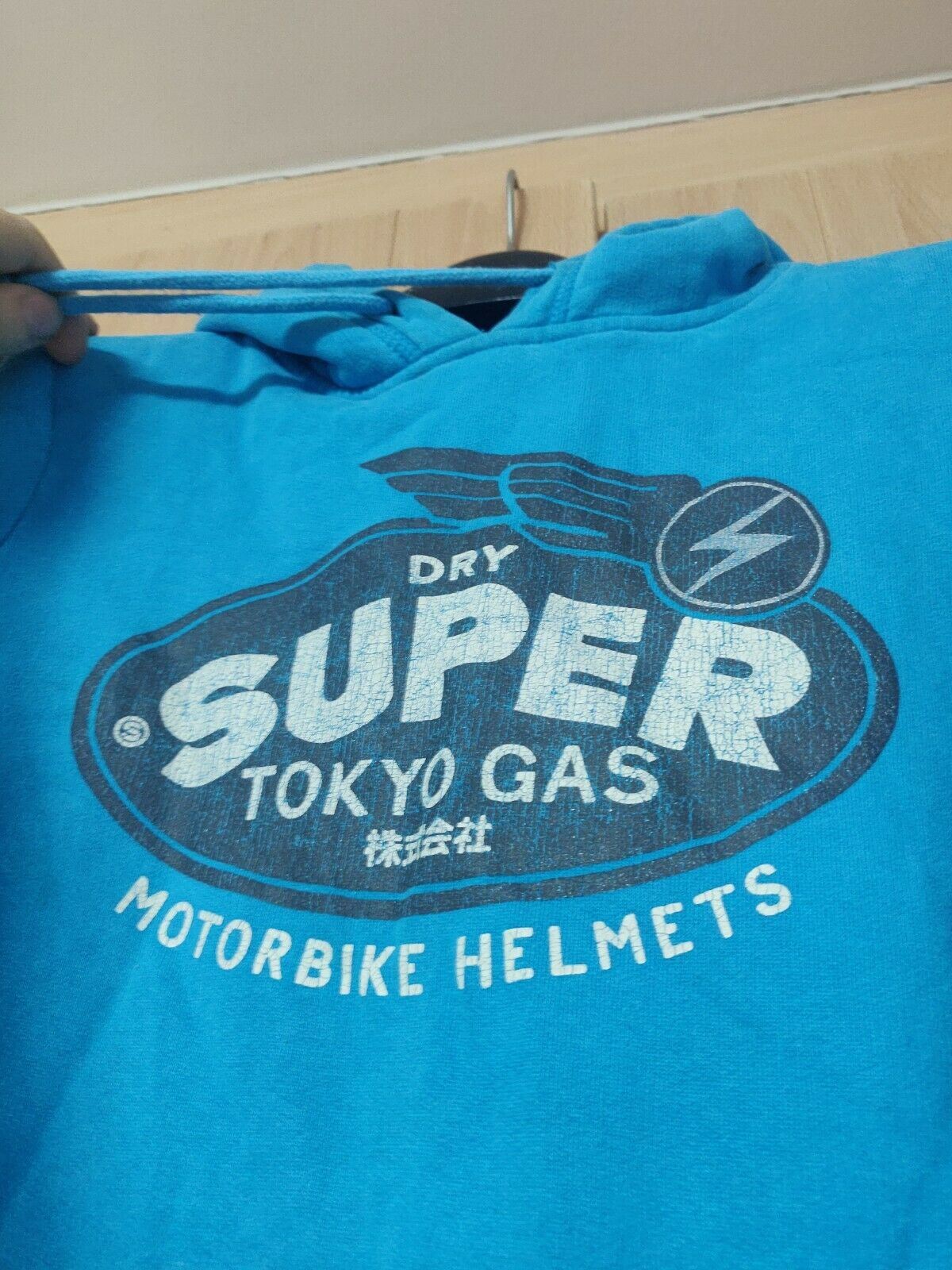 Superdry Vintage Blue Pullover Hoodie Men Size XS