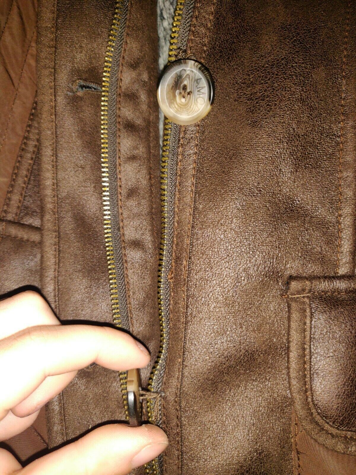 Damo Brown women vintage Coat With Partial Fur Lining Size 16