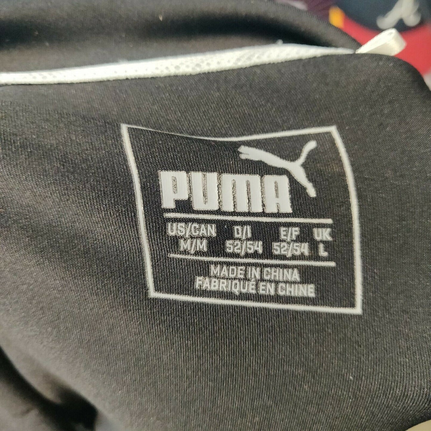 Puma White 1/4 Button Polo Short Sleeves Men Size Large