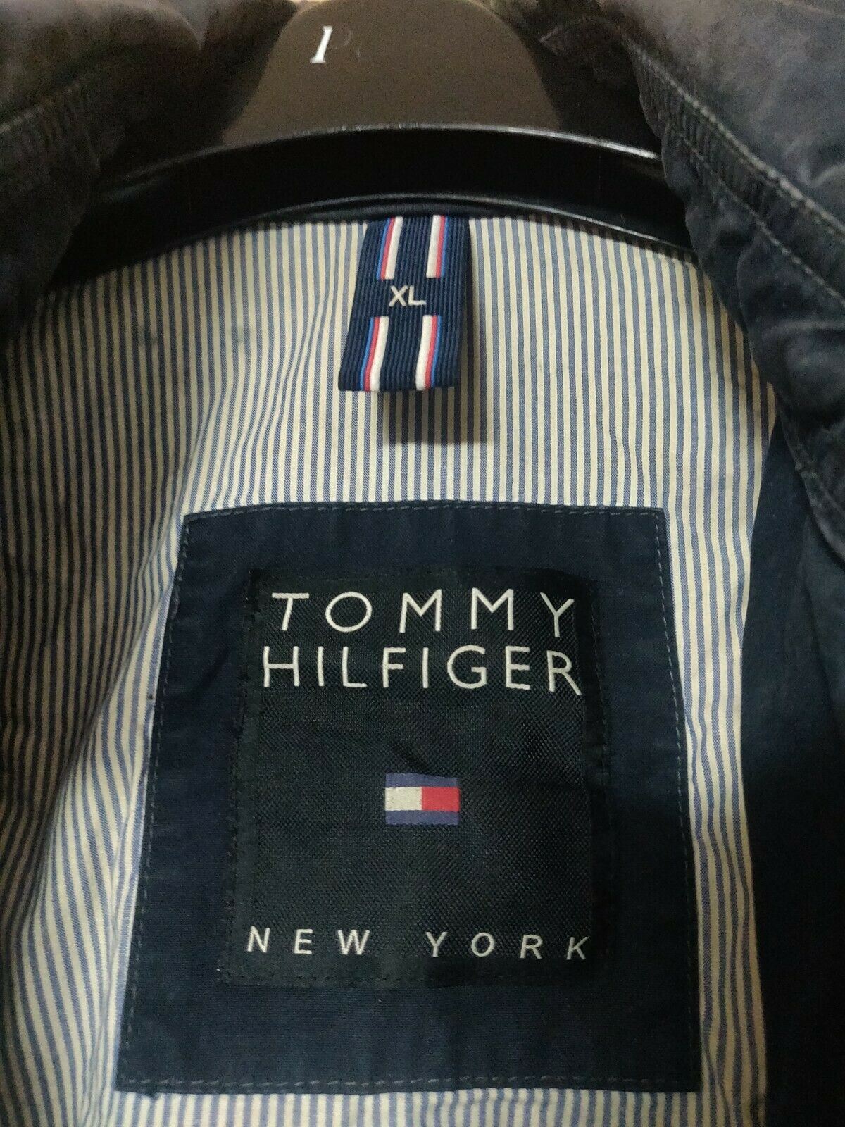 Tommy Hilfiger vintage Blue Breathable Bomber Jacket Men Size XL