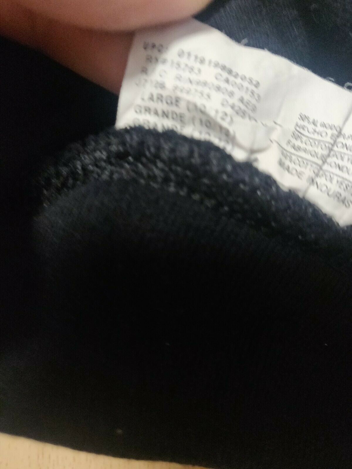 Hanes Cedar Black Sweatshirt Long Sleeve Jumper Men Size Large