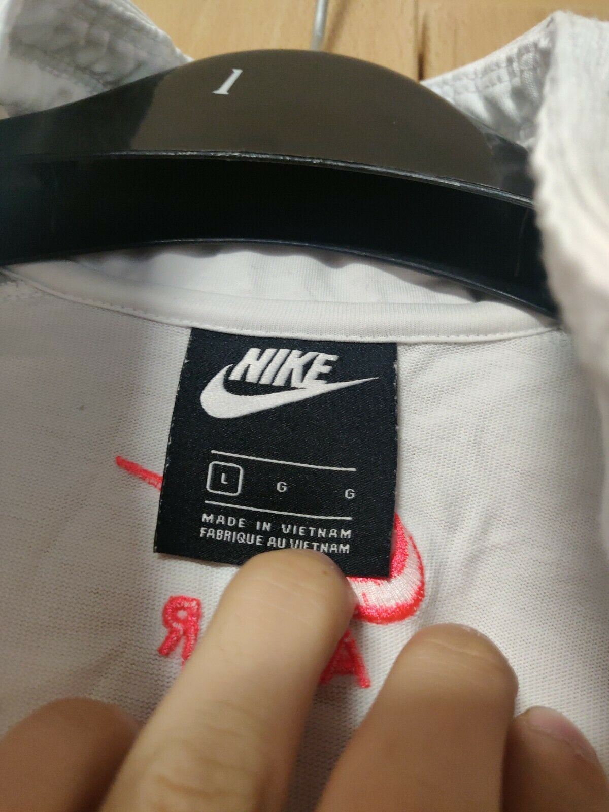 Nike White/Grey Sweatshirt Jumper Half-Zip Men Size Large