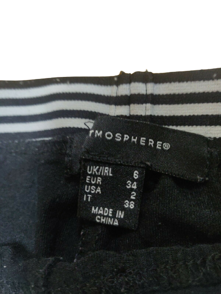 Atmosphere Tokyo Black Skinny Leggings Activewear Women Size UK 6