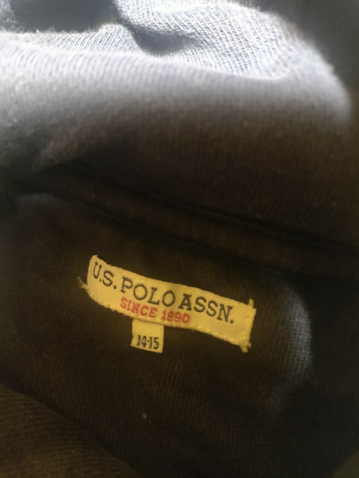 US Polo Assn Vintage Blue Hooded Sweatshirt Long Sleeve Boy's Size 14-15years