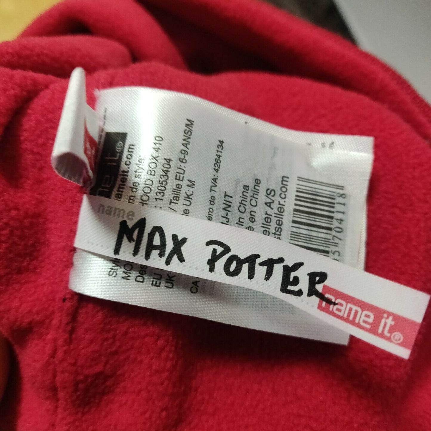 Name it Black Red Beanie Hat Kids Size Medium