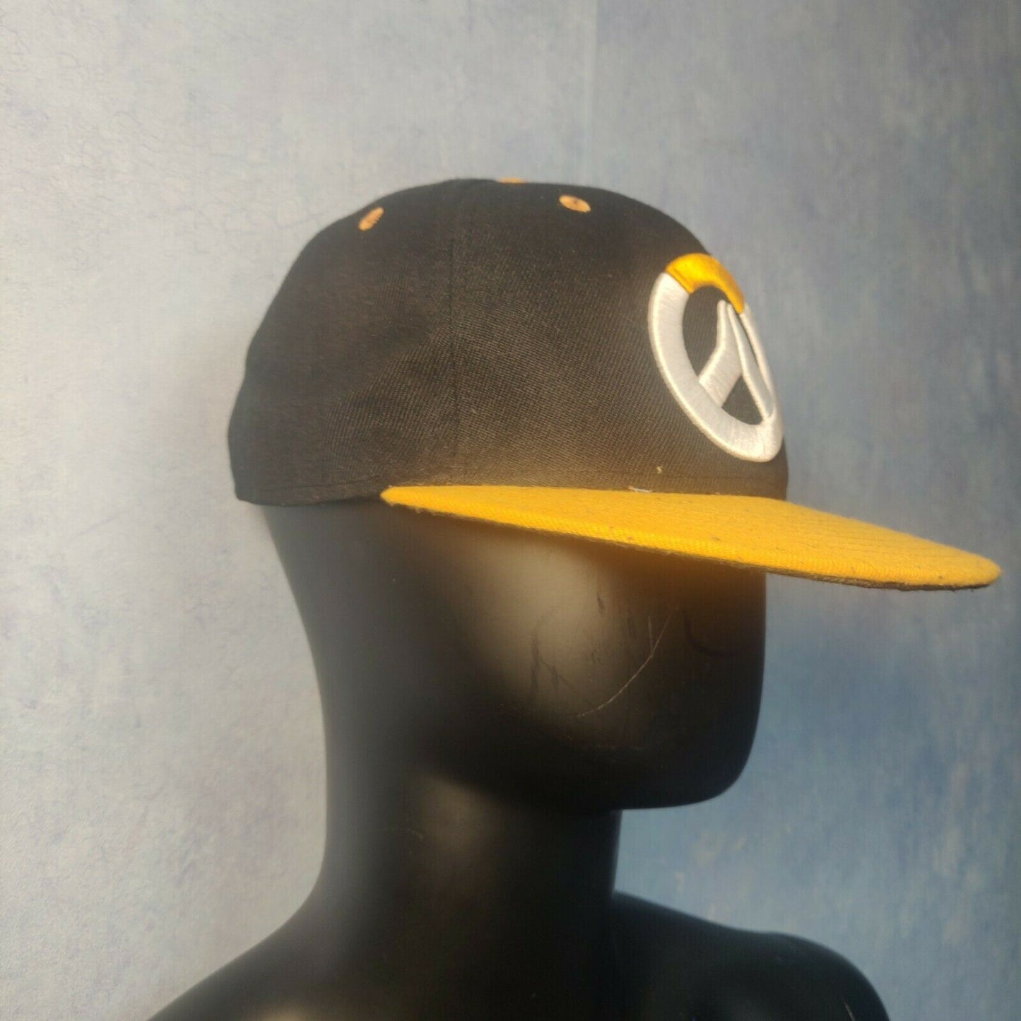 Overwatch Black Orange Baseball Cap White Logo Adults Adjustable Sizing