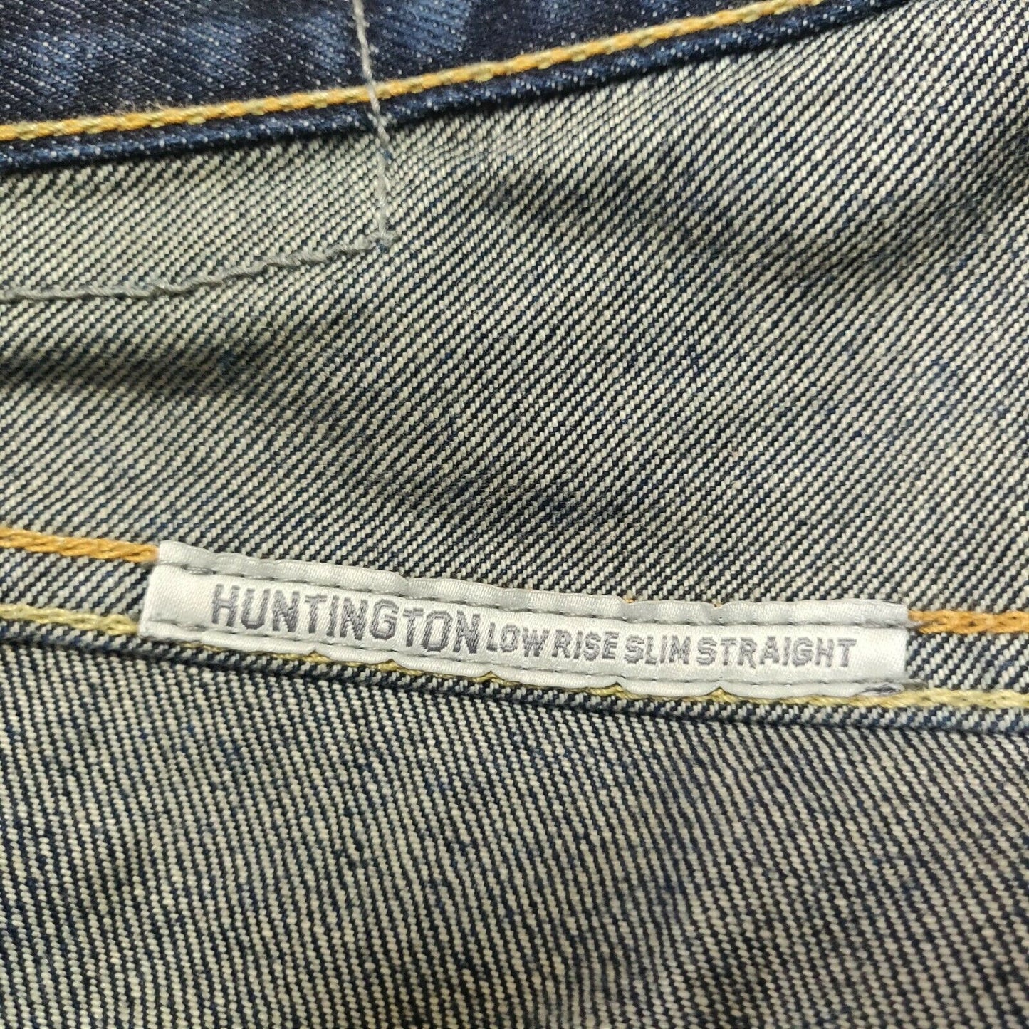 Huntington Dark Blue Low Rise Slim Straight Men Size 34W/34L