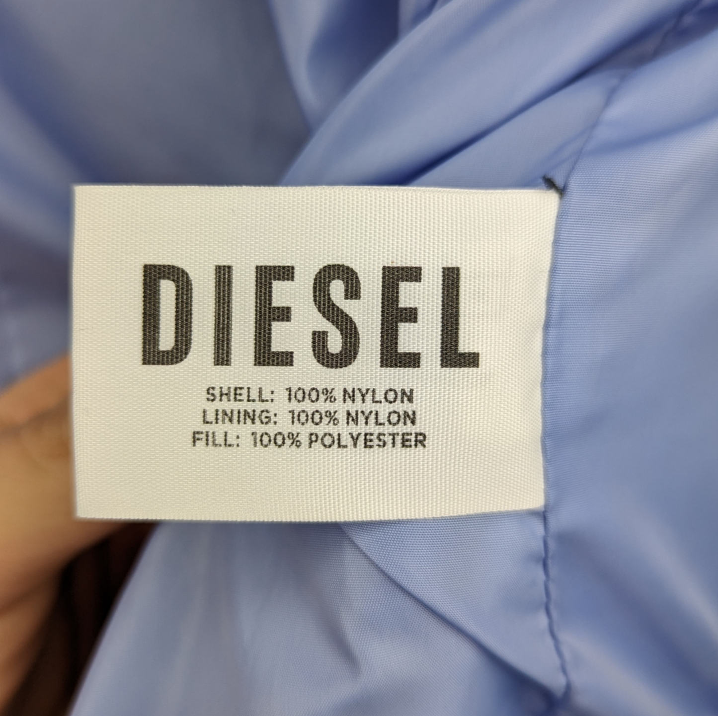 Diesel Light Blue Lightweight Puffer Jacket Women Size Small