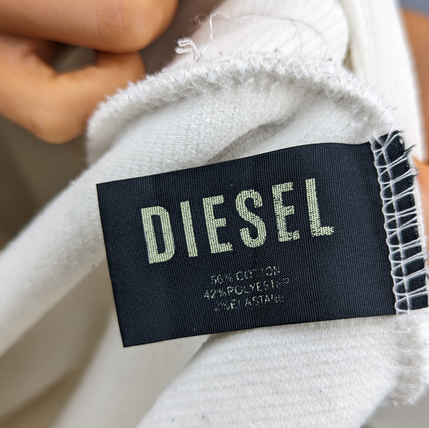 Diesel White Sweatshirt Women Size Medium